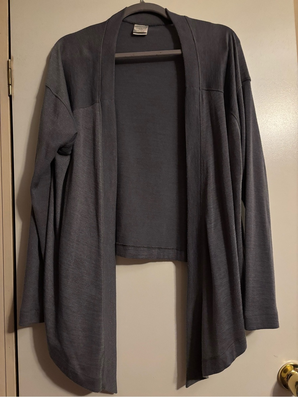 Lightweight Open-Front Cardigan - Charcoal Gray